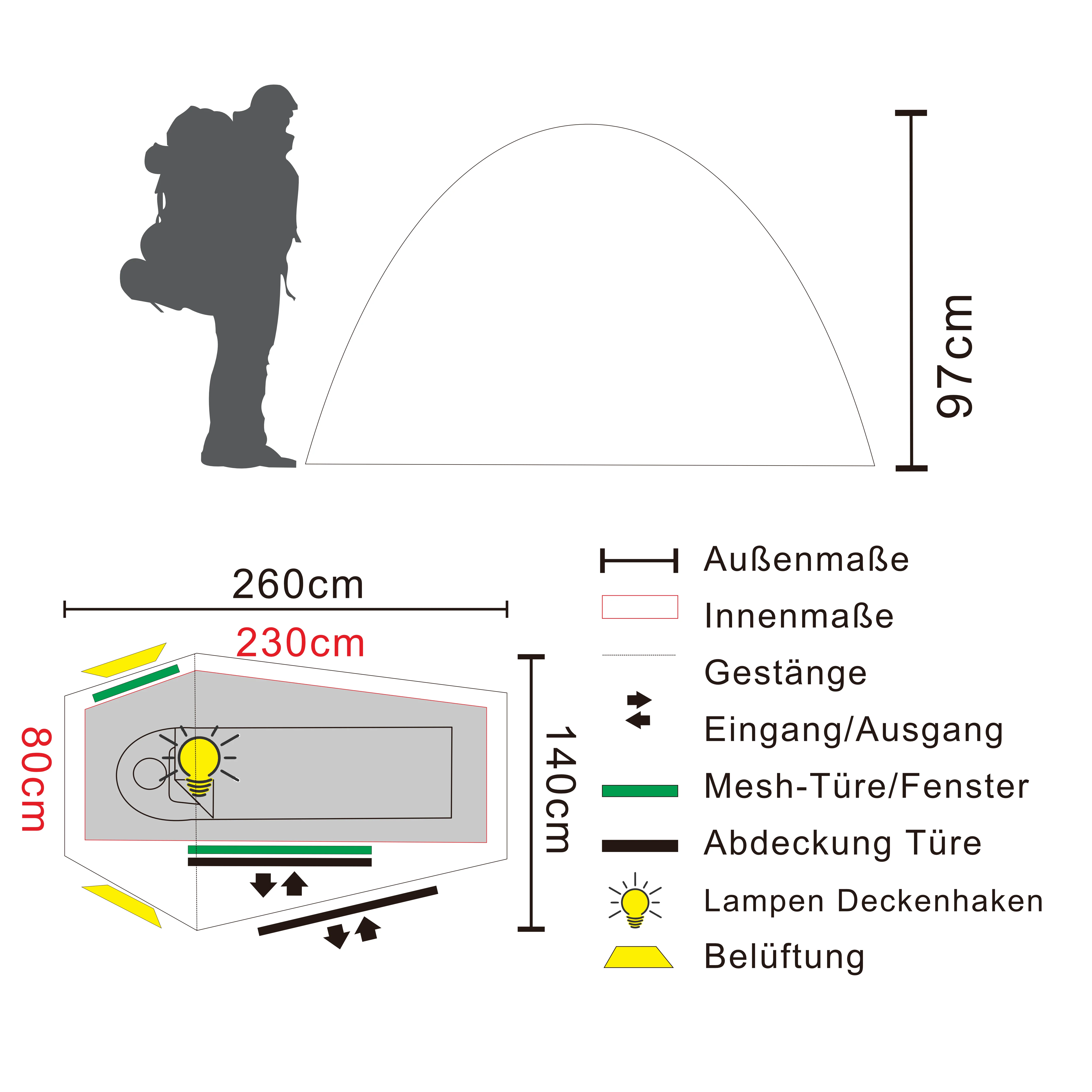 CHOTA 1 | 1 Personen-Trekkingzelt - Image 11