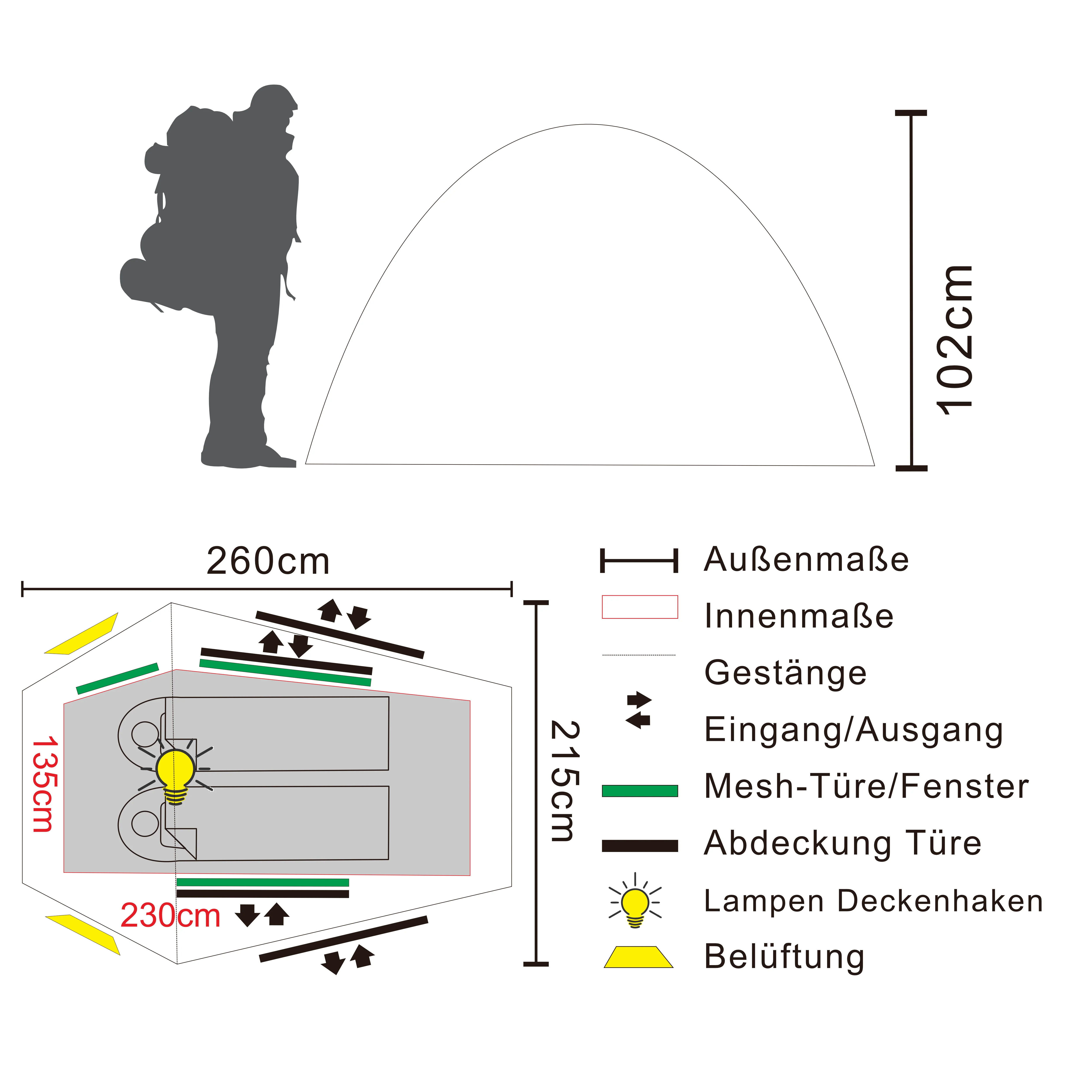 CHOTA 2 | 2 Personen-Trekkingzelt - Image 12