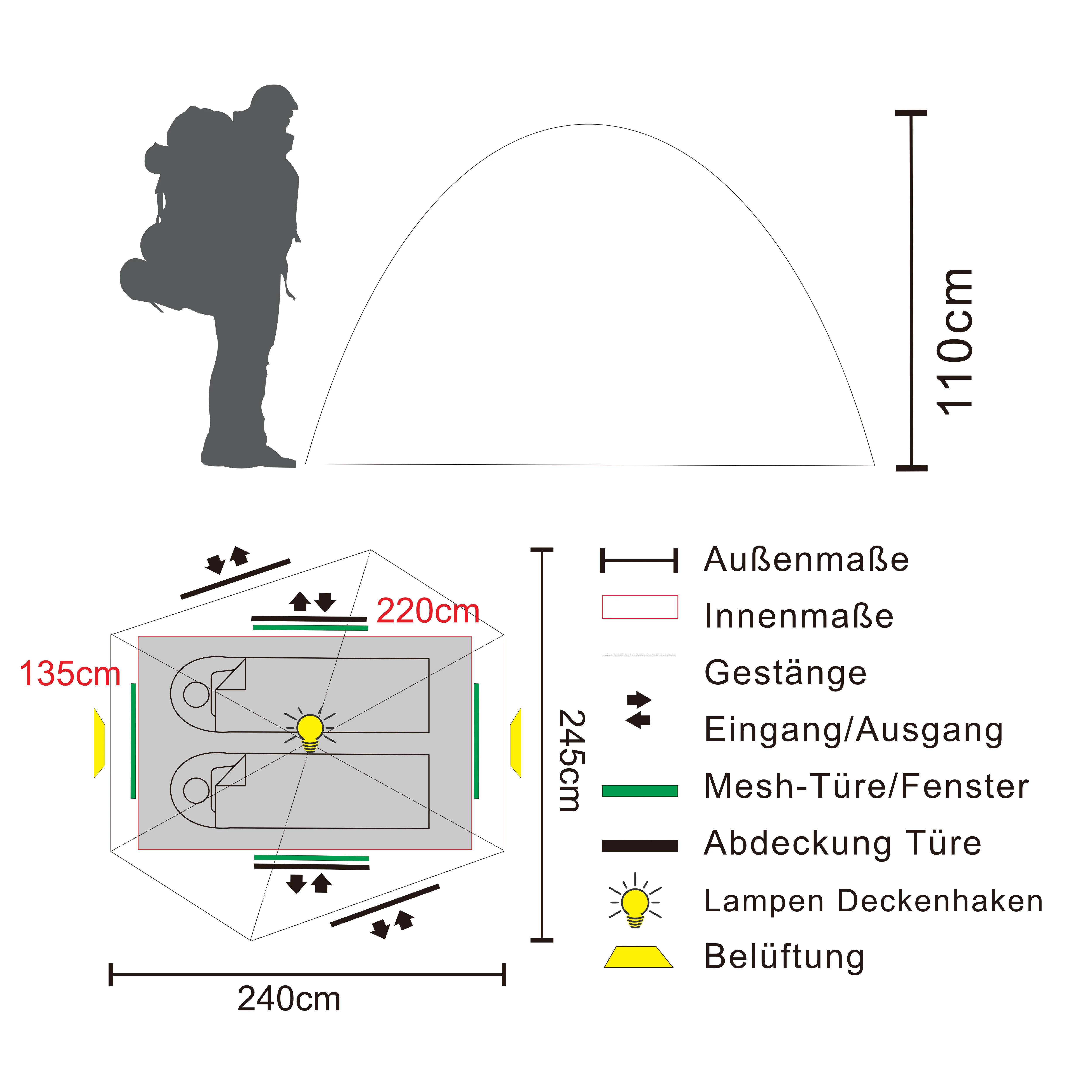KAMALO 2 | 2-Personen Leichtgewicht-Trekkingzelt - Image 18