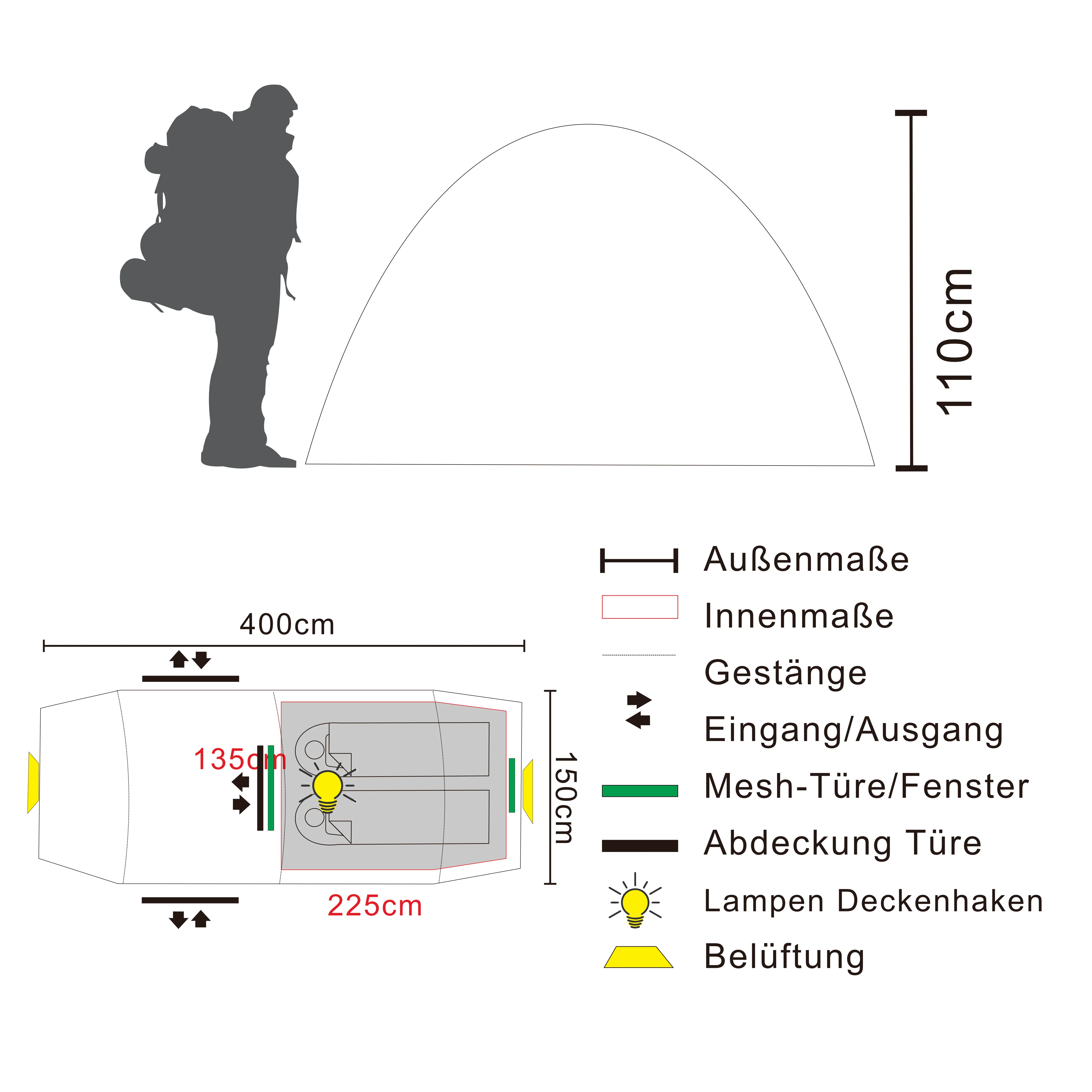 SADA 2.1 | 2 Personen Trekking-Tunnelzelt - Image 23